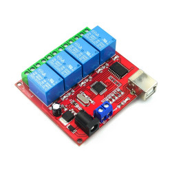 4-Channel 5V USB Controlled 10A/230V Relay Module