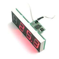 Termometr LED - wersja 27mm czerwony, KIT AVT1697/2