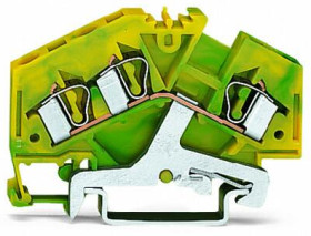 3-wire protective earth terminal, spring-clamp connection, 0.08-4.0 mm², 1 pole, 32 A, 8 kV, yellow/green, 281-637