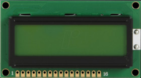DEM 16226 SYH-LY LCD module, 2x16, H:4.7mm, ge/gn, w.Bel.