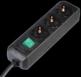 1152300 ECO socket outlet, with switch, black