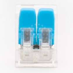 Szybkozłączka 2x0,2-4mm2 z dźwigniami transparentna - 100 szt.
