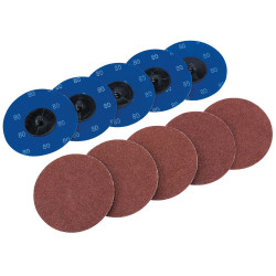 Draper 75616 Ten 75mm 80 Grit Aluminium Oxide Assorted Sanding Discs