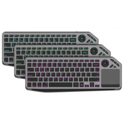 Bezprzewodowa Klawiatura Dualna BT/RF Touchpad LED RGB