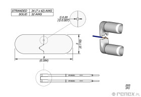 Grot JBC W14032G 0.20mm, do termicznego usuwania izolacji przewodów