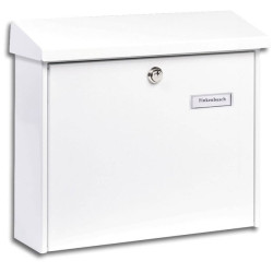 Burg W&#xE4;chter AMSTERDAM.867 W Letterbox Steel White Weatherproof C4 Slot