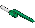 Insulated wire end ferrule, 0.34 mm², 12 mm long, NF C 63-023, green, DZ5CA003