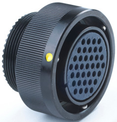 Circular connector, 13 pole, crimp connection, bayonet locking, straight, Y5015-000000100026