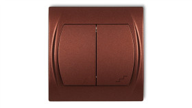 Logo Łącznik Jednobiegunowy Ze Schodowym Brązowy Metalik 9Lwp-10