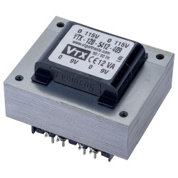 Vigortronix VTX-120-5412-409 PCB Transformer 115V&#x2B;115V 12VA 9V&#x2B;9V