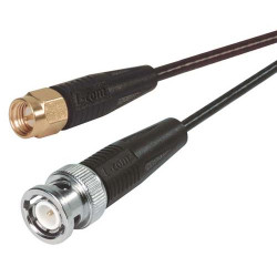 Kabel koncentryczny złącze A SMA złacze B BNC długość 5ft typ kabla RG174 Z zakończeniem