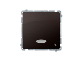SIMON BASIC Wyłącznik schodowy z podświetleniem LED (moduł) szybkozłącza czekoladowy BMW6L.01/47 KONTAKT SIMON
