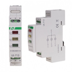 F&F Lampka modułowa sygnalizacyjna (kontrolna) LED 3x Czerwona 3-fazowa 230/400V AC/DC