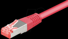 0.25 m cat.6 PiMF patch cable, magenta / pink