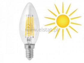Żarówka LED E14 b.naturalna świeca przeź. 60W