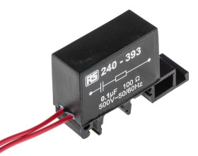 Kondensator układów RC 500 V na szynę DIN RS PRO Zabezpieczenie zasilania sieciowego