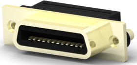 D-Sub socket, 24 pole, standard, equipped, straight, IDC connection, 5554434-1