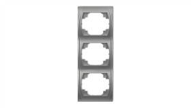 Logo Ramka Pionowa Potrójna Srebrny Metalik 7Lrv-3