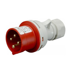 Wtyczka el. siłowa 16A 4P IP44 3-faz. wtyk na kab