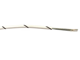 Przewód montażowy 0,5 mm2 Czarny/Biały RS PRO PVC 1000 V AC dł. 100m 16/0,2 mm 85°C Norma wojskowa 61-12 część 6