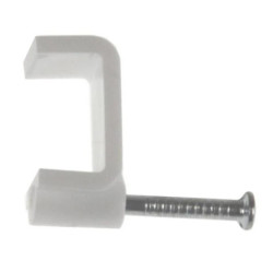 Uchwyt kabla płaski 14mm biały