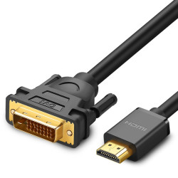 Kabel DVI - HDMI 2m UGREEN HD106 Czarny, Dwukierunkowy