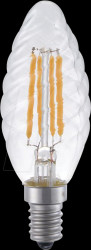 LX023810309 LED bulb E14, 4 W, 250 lm, 2200 K, filament, dimmable