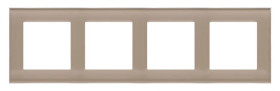 Simon 55 Ramka 4-krotna Nature Szkło mrożone beżowe TRN4/172