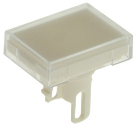 Klosz lampek do przycisku kształt: Prostokątny Biały Soczewka Omron