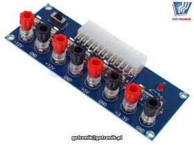 Adapter do zasilacza komputerowego moduł złącza banan 4mm ATX XH-M229