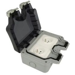 Gniazdo elektryczne hermetyczne IP66 Orodowe, podwójne, MP2GEC/GN