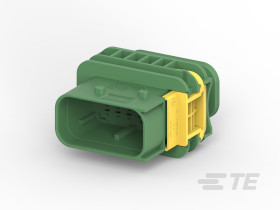 Złącze samochodowe 10-pinowe TE Connectivity 2-rzędowe Męski 10 A, 30 A 3-15 Kabel Obudowa do zacisków męskich