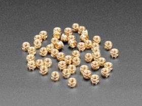 Adafruit Brass Heat-Set Inserts for Plastic - M3 x 3mm - 50 pack