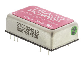 Przetwornica DC-DC, 8W, Uwe 18 → 36 V DC, Uwy 12V dc, Iwy 666mA, TRACOPOWER