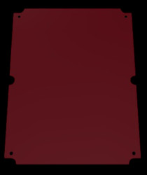 Mounting plate, hard paper, (L x W x H) 291 x 221 x 2 mm, natural, for M/T 252/253/254, 22001500