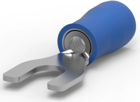 Insulated forked cable lug, 1.25-2.0 mm², AWG 16 to 14, M3.5, blue, 328281