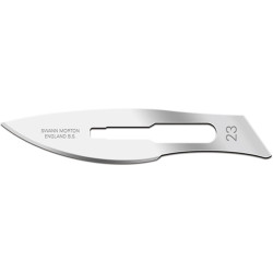 Scalpel blade, for 4/6A SM, BW 10.2 mm, L 130 mm, 423 SM, package with 100 pieces
