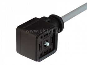 Złącze - gniazdo z przewodem, styki 3+PE; 2m