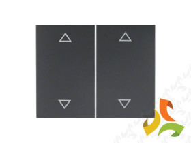 BERKER K.1 Klawisz podwójny z nadrukiem "strzałki" do wyłącznika 2-klawiszowego antracyt mat lakierowany 14357206 HAGER