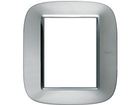 AXOLUTE Ramka 1 pojedyncza owalna 3+3 moduły AXOLUTE aluminium HB4826XC LEGRAND