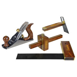 Faithfull FAIPLANEKIT Plane &amp; Woodworking Set of 4 in Wooden Box