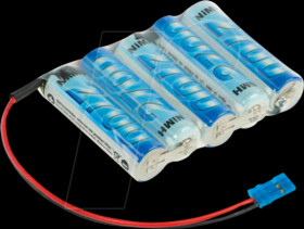 Rechargeable battery pack, NiMH, 6.0 V, 2700 mAh, 5 cells, Graup