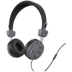 Hama 184145 Hama Fun On-ear headphones Corded Stereo Dark grey Black