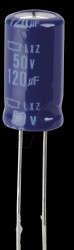 ELXZ500ETD121MH15D Elko radial, 120 µF, 50 V, 105°, Low ESR, 8.0 x 15 mm, RM 3.5