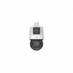 Kamera IP PTZ UNIVIEW, 2x4Mpix, AI, LightHunter, f1= 4.8-120mm x25, f2=4mm, IR 100m, LED 30m, WDR, SDXC, IP66, alarm, audio, gło