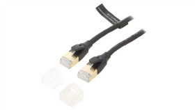 Ikibh Patch Cord S/Ftp Cat 8 Cu Pvc Czarny 2M 30Awg Żyły: 8