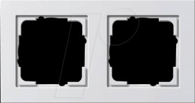 021229 Rahmen E2 Reinweiß glänzend, 2-fach