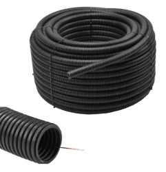 Peszel z Pilotem Rura karbowana RKGS do Kabli 1000V 50mm 750N Czarna 25m