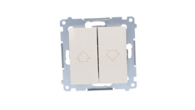 Simon 54 Przycisk Żaluzjowy, Szybkozłącza, Kremowy Dzp1.01/41