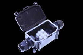 Puszka hermetyczna z uszczelką czarna IP68 TRACON